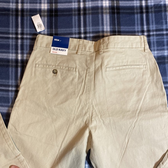 Old Navy Men's Slim Fit Light Khaki Chino Pants 32x32 New With Tags - Picture 6 of 6
